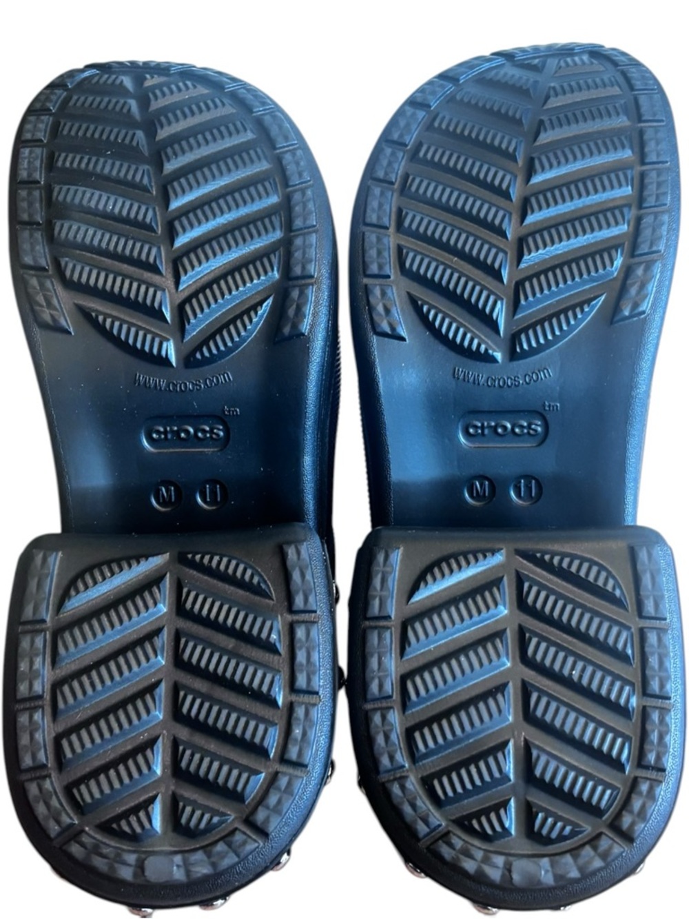 Crocs Siren Studded Clogs Black Platform Heels Goth Chunky Y2K Alt Size 11 NWT - Picture 8 of 8